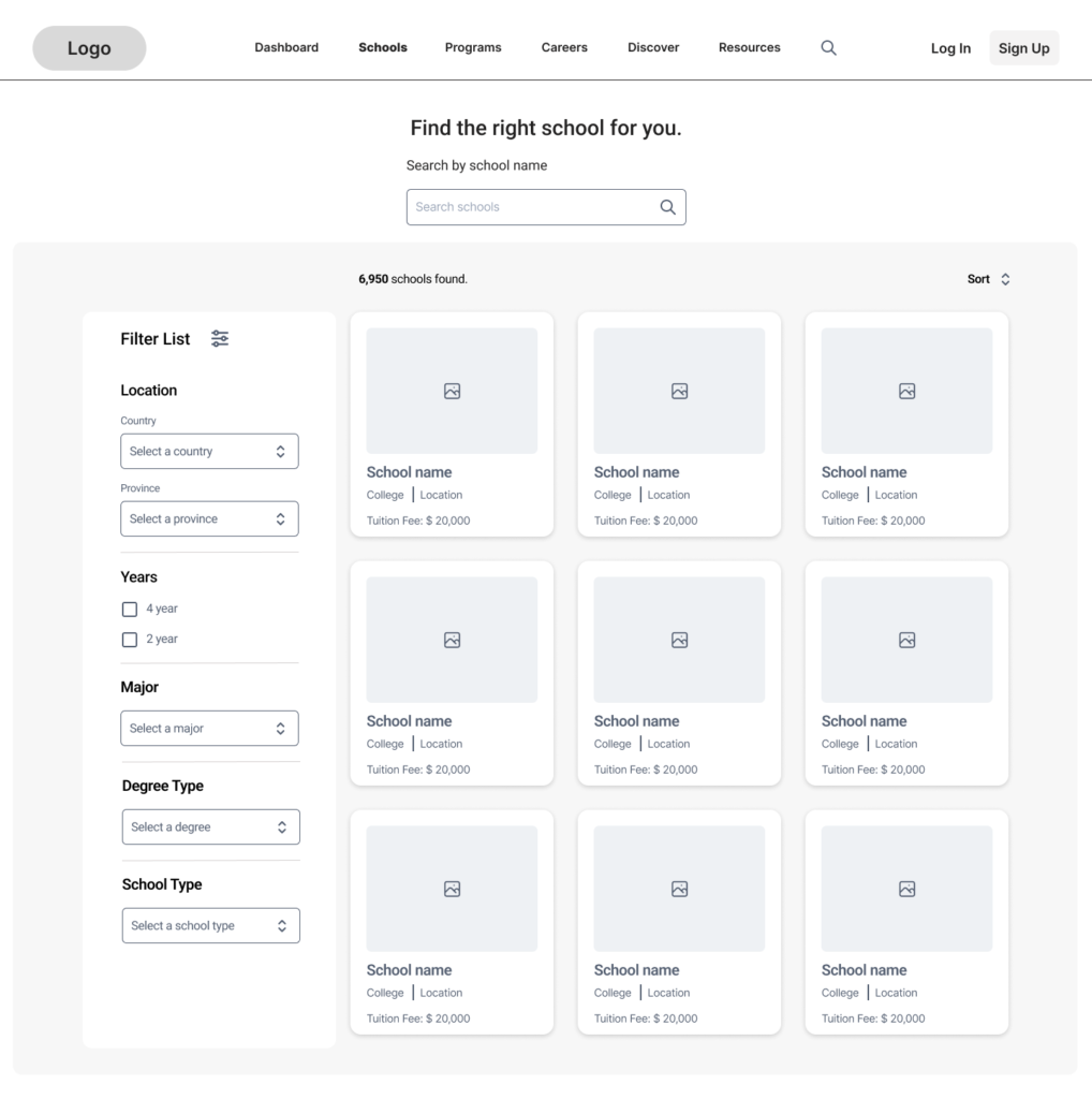 low-fidelity wireframe