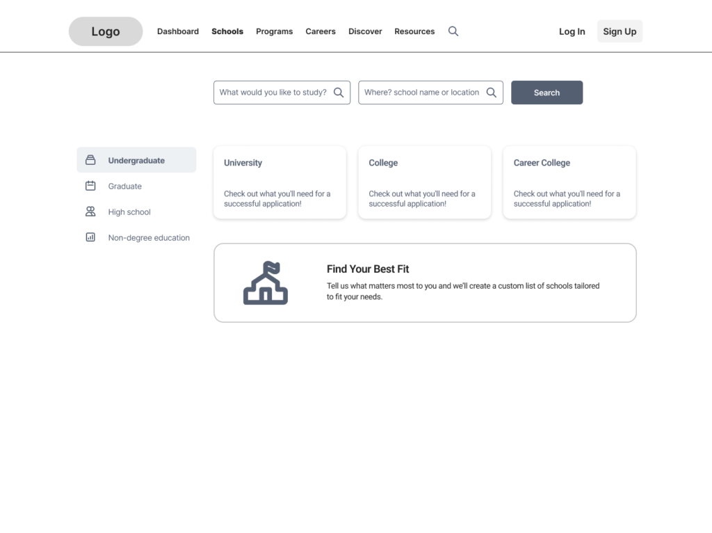 low-fidelity wireframe