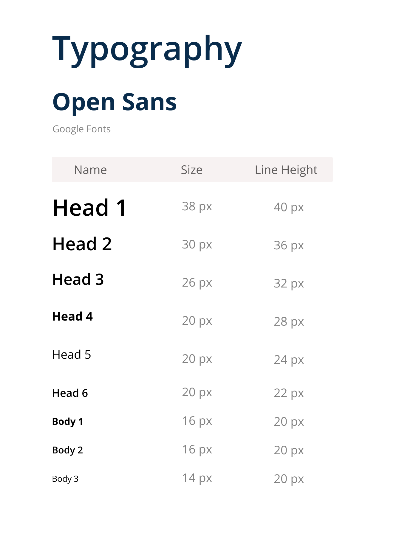 Headings